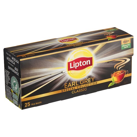 Lipton Black Flavored Tea Earl Gray Classic 25 Bags Tesco Groceries