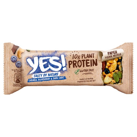 YES! Protein Bar with Cashew Nuts, Pumpkin Seeds, Blueberries and Dark Chocolate 45g
