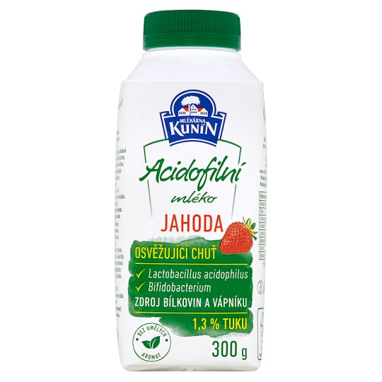 Mlékárna Kunín Acidophilic Milk Strawberry 300g