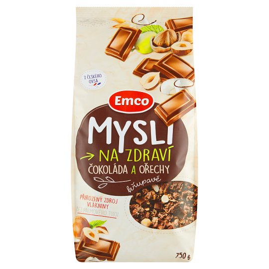Emco Mysli na Zdraví Křupavé čokoláda a ořechy 750g