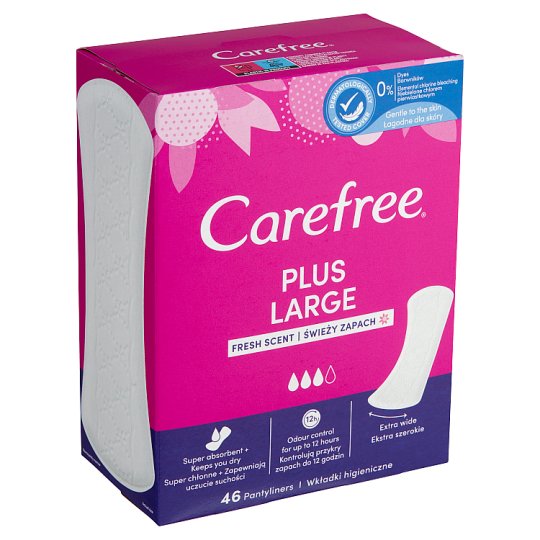 Carefree Plus Large slipové vložky se svěží vůní 46 ks