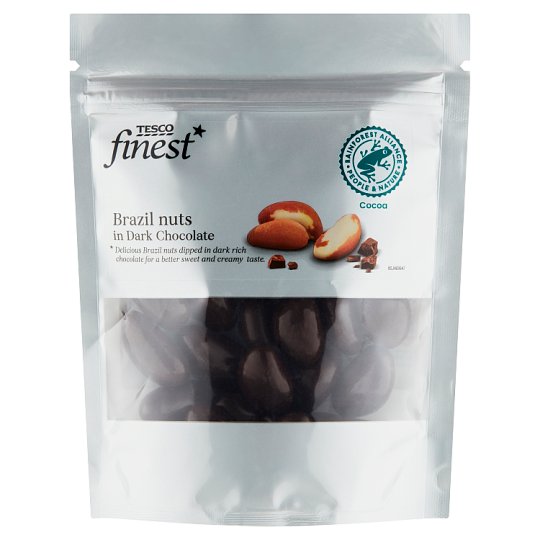 Tesco Finest Jádra para ořechů v belgické hořké čokoládě 150g