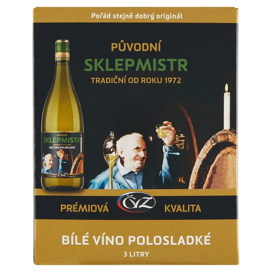 České Vinařské Závody Původní sklepmistr White Wine Semi-Sweet 3L