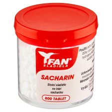 FAN Sladidla Tabletop Sweetener Saccharin 800 Tabs 50g