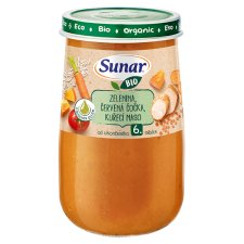 Sunar Organic Vegetables, Red Lentils, Chicken Meat, Olive Oil 190g