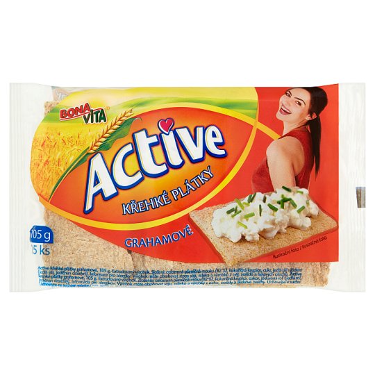 Bona Vita Active Křehké plátky grahamové 15 ks 105g