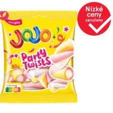 JOJO PartyTwist Foam Candies with Ice Cream, Peach and Blueberry Flavors 80g