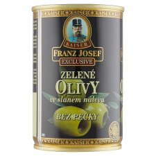 Franz Josef Kaiser Exclusive Green Olives in Salted Brine Pitted 300g