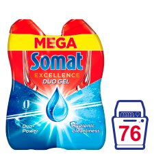 Somat Excellence Duo Gel Hygienic Cleanliness 2 x 684ml