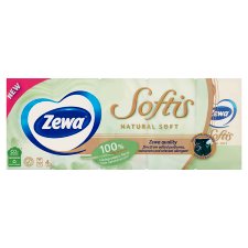 Zewa Softis Natural Soft Handkerchiefs 4-Ply 10 x 9 pcs