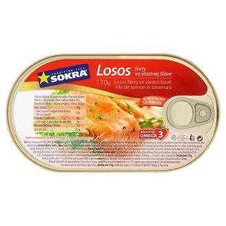 Sokra Losos filety ve vlastní šťávě 170g