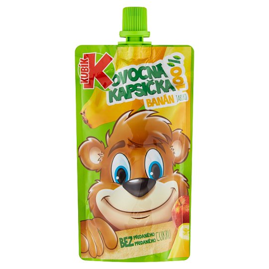 Kubík 100% ovocná kapsička banán jablko 100g