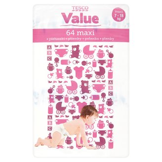 Tesco Value Plenky maxi 64 ks