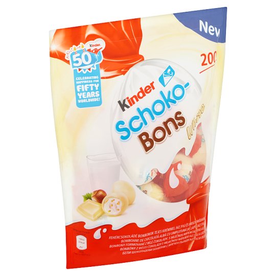 Kinder Schoko-Bons White bonbony formované z bílé čokolády s