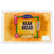 Santa Maria Naan chleby s česnekovou příchutí 2 ks 260g