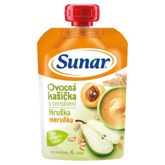 Sunárek Kašička s cereáliemi hruškami a meruňkami 120g