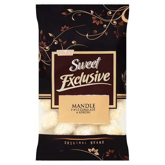 Poex Sweet Exclusive Mandle v bílé čokoládě a kokosu 150g