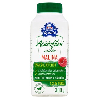 Mlékárna Kunín Acidofilní mléko malina 300g