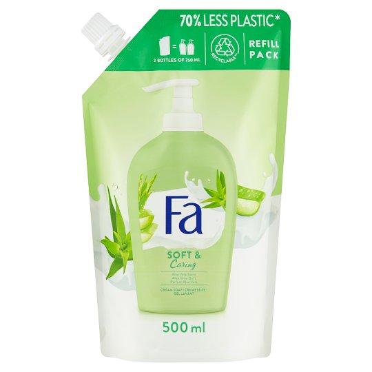 Fa krémové mýdlo náhradní náplň Soft & Caring Aloe Vera Scent 500ml