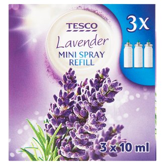 Tesco Lavender mini osvěžovač vzduchu aerosol náhradní náplň 3 x 10ml