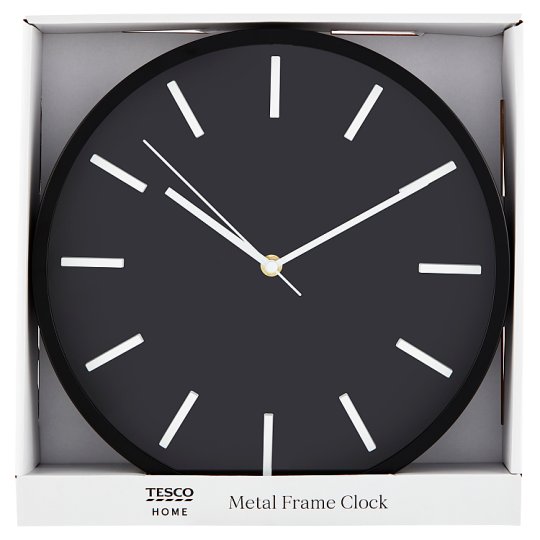 Tesco Home Metal Frame Clock Tesco Groceries