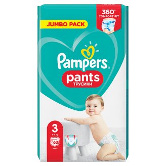 Pampers Pants Vel. 3, 60 Plenkových Kalhotek