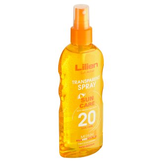 Lilien Sun Active Transparent voděodolný sprej SPF 20 200ml