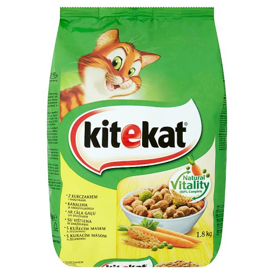 Kitekat Kuřecí maso se zeleninou kompletní krmivo pro dospělé kočky 1,8kg