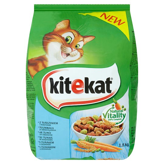 Kitekat Tuňák se zeleninou kompletní krmivo pro dospělé kočky 1,8kg