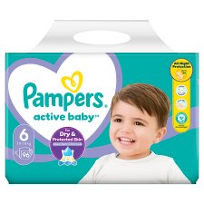 Pampers Active Baby Nappies Size 6 X96, 13kg - 18kg