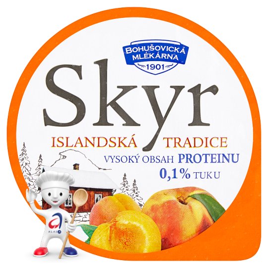 Bohušovická mlékárna Skyr Peach-Apricot 140g