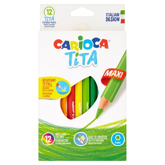 Carioca Tita Maxi Colored Pencil 12 pcs - Tesco Groceries