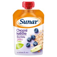 Sunar Fruit Porridge Blueberry, Apple, Oatmeal 120g