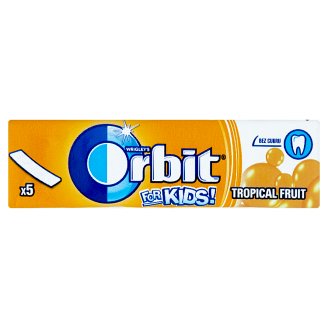 Wrigley's Orbit For Kids! Tropical fruit žvýkačka bez cukru s příchutí tropického ovoce 5 ks 13g