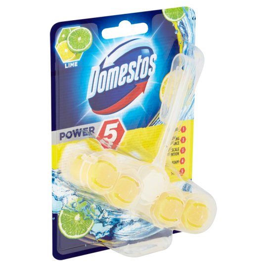 Domestos Power 5 Lime Toilet Rim Block 55g Tesco Groceries