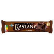 ORION LEDOVÉ KAŠTANY Bar in Extra Dark Chocolate with Cocoa-Nuts Filling 45g