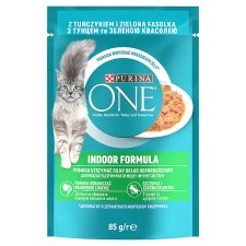 PURINA ONE INDOOR Mini Fillets with Tuna and Green Beans in Juice 85g