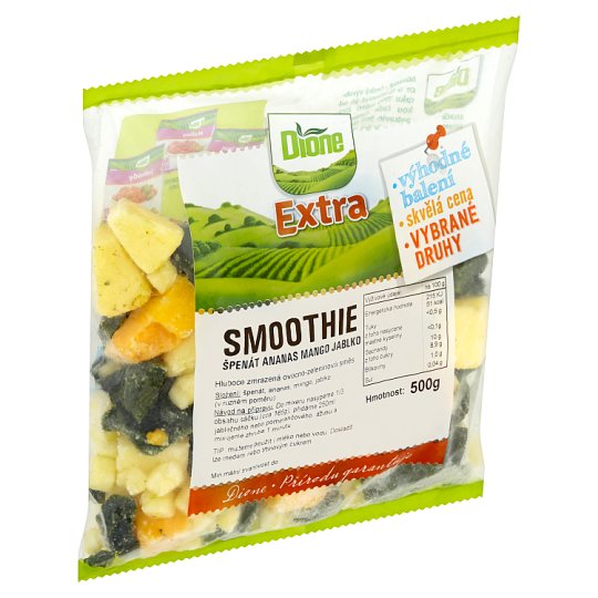 Dione Extra Smoothie špenát, ananas, mango, jablko 500g