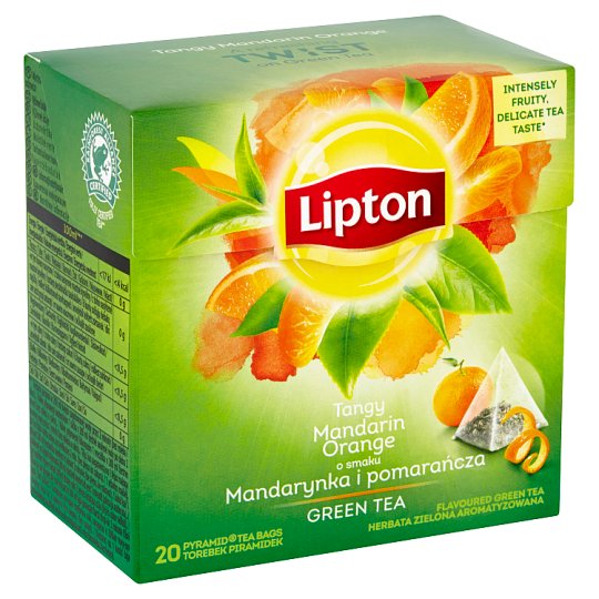 Lipton Zelený aromatizovaný čaj Mandarinka&pomeranč 20 sáčků