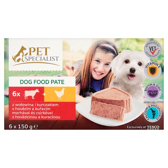 Tesco Pet Specialist Paštika s hovězím a kuřecím 6 x 150g