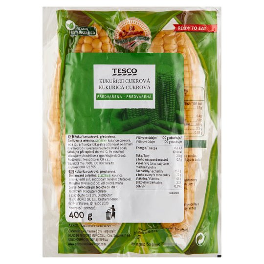 Tesco Pre-Cooked Sweet Corn 400g