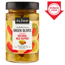 Olymp Green Olives Stuffed with Natural Red Pepper 320g