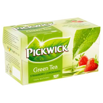 Pickwick Zelený čaj s jahodami a citronovou trávou 20 x 1,5g