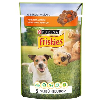 Friskies PES VitaFit kapsička s kuřetem a mrkví ve šťávě 100g