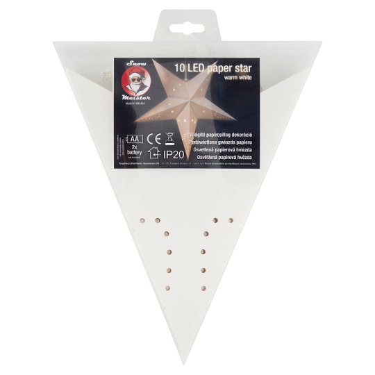 Snow Meister SM2458 10 LED Paper Star Warm White
