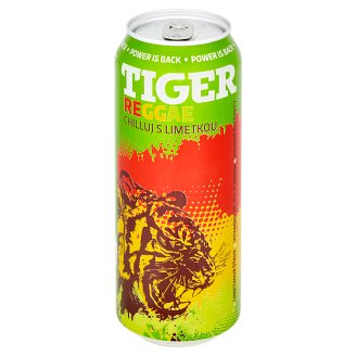 Tiger Reggae Lime sycený energetický nápoj 500ml