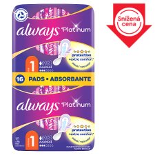 Always Platinum Normal Sanitary Towels With Wings 16 Pads