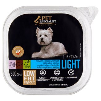Tesco Pet Specialist Premium Light ragú s krůtím, játry a zeleninou 300g
