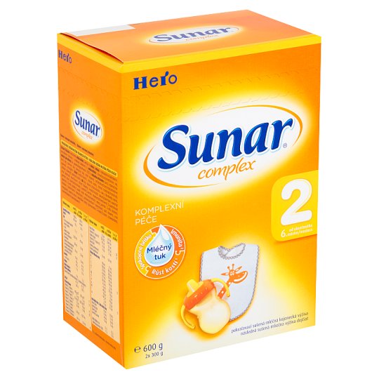 Sunar Complex 2 pokračovací sušená mléčná kojenecká výživa 2 x 300g