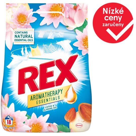 REX Washing Powder Aromatherapy Lotus & Almond Oil 18 Washing, 1.17kg